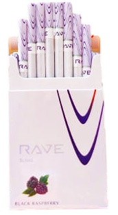 เรเว่ ราสเบอรี่(ร้อน) (มวนสลิมเล็ก)(Rave Black Raspberry Slims) 2