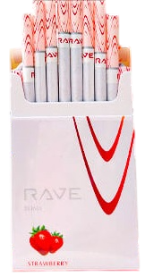 เรเว่ สตอเบอรี่(ร้อน) (มวนสลิมเล็ก)(Rave Strawberry Slims) 3