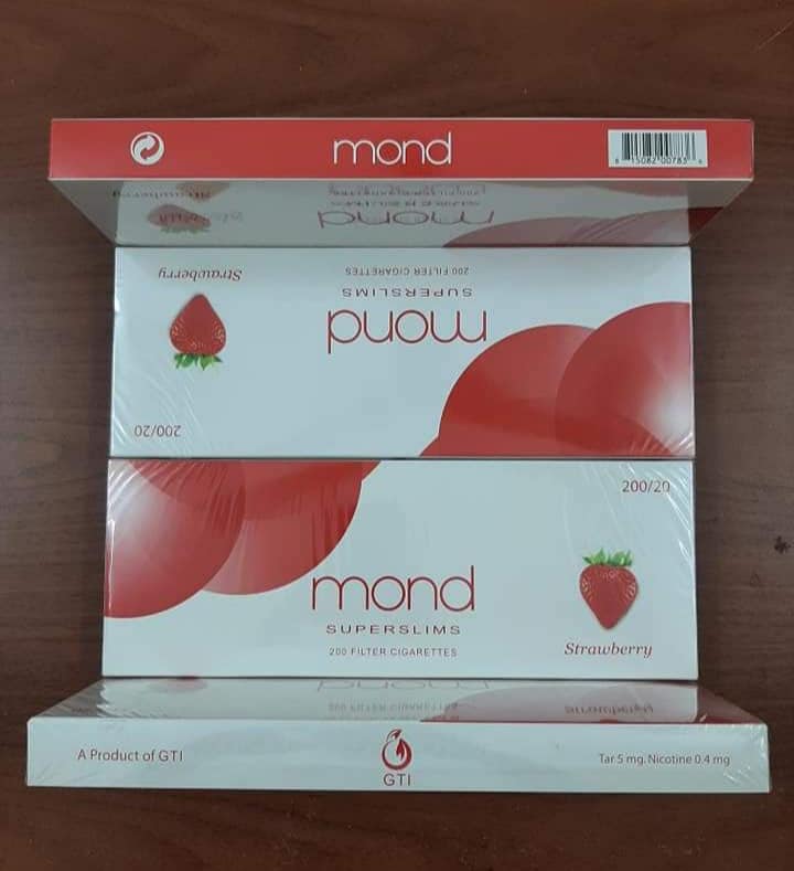 มอนด์ สตอร์เบอรี่(ร้อน)(มวนสลิมเล็ก) (Mond Strawberry SuperSlims) 4