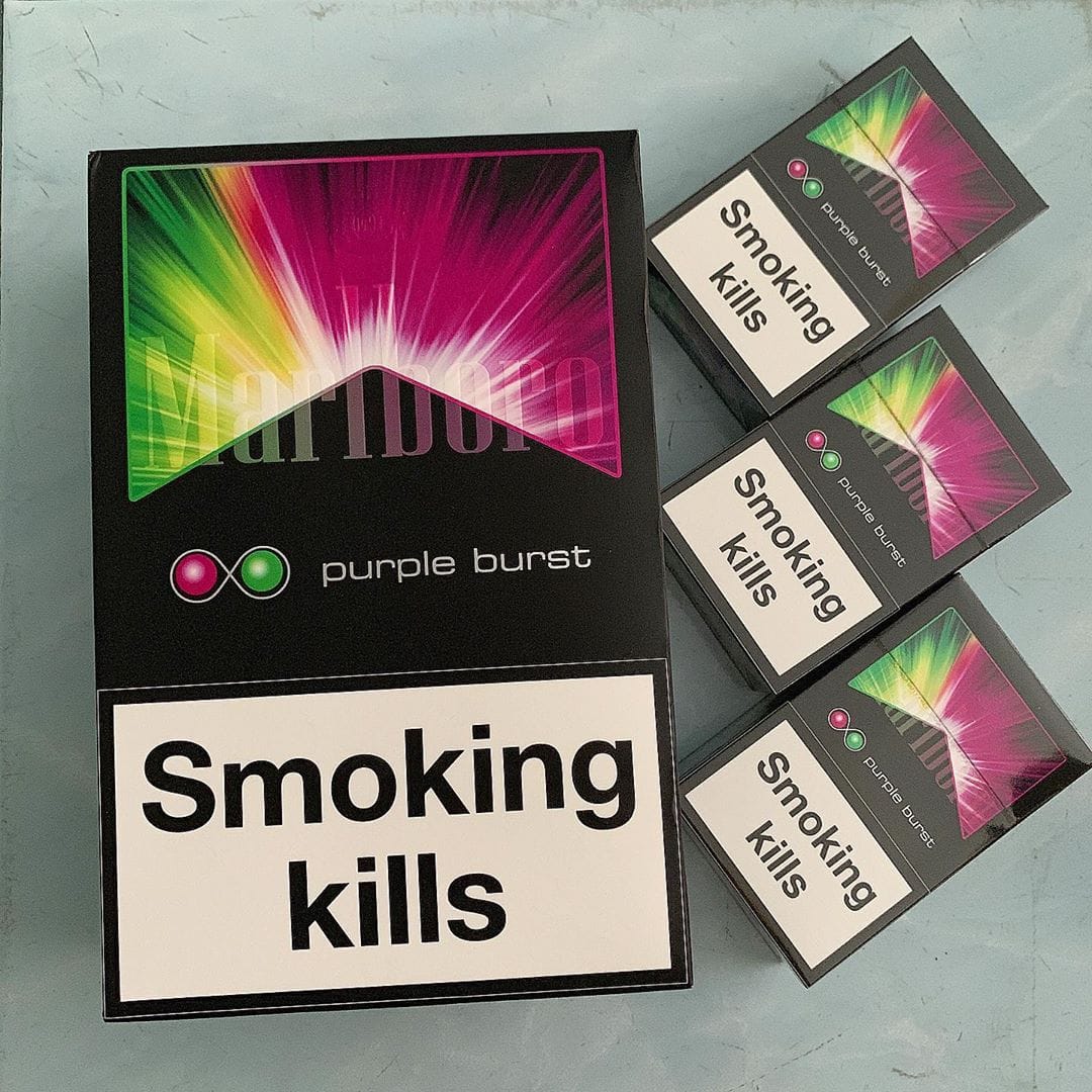 มาโบโร่ โพเพิลบัส สตอเบอรี่+เมนทรอล (Marlboro Purple Burst) 4